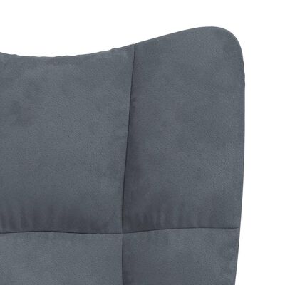 vidaXL Rocking Chair Dark Grey Velvet