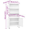 vidaXL Industrial Bookshelf White 80x32x180 cm Steel