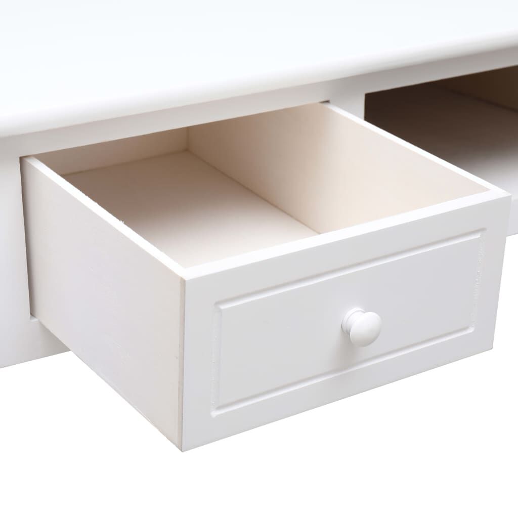 vidaXL Writing Desk White 110x45x76 cm Wood