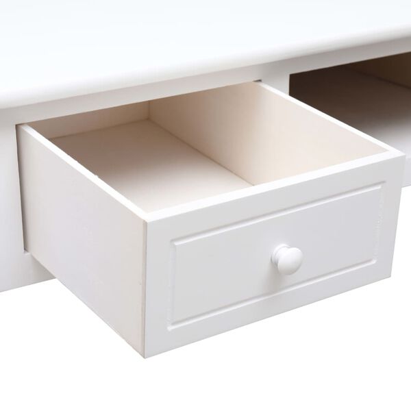 vidaXL Writing Desk White 110x45x76 cm Wood