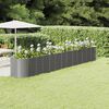 vidaXL Garden Raised Bed Powder-coated Steel 512x80x68 cm Grey
