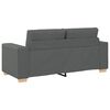 vidaXL Loveseat Sofa Dark Grey 140 cm Fabric