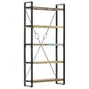 vidaXL 5-Tier Bookcase 90x30x180 cm Solid Reclaimed Wood