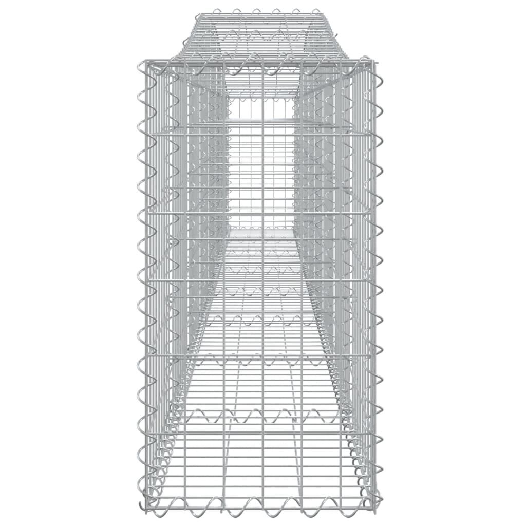 vidaXL Arched Gabion Baskets 5 pcs 400x30x60/80 cm Galvanised Iron