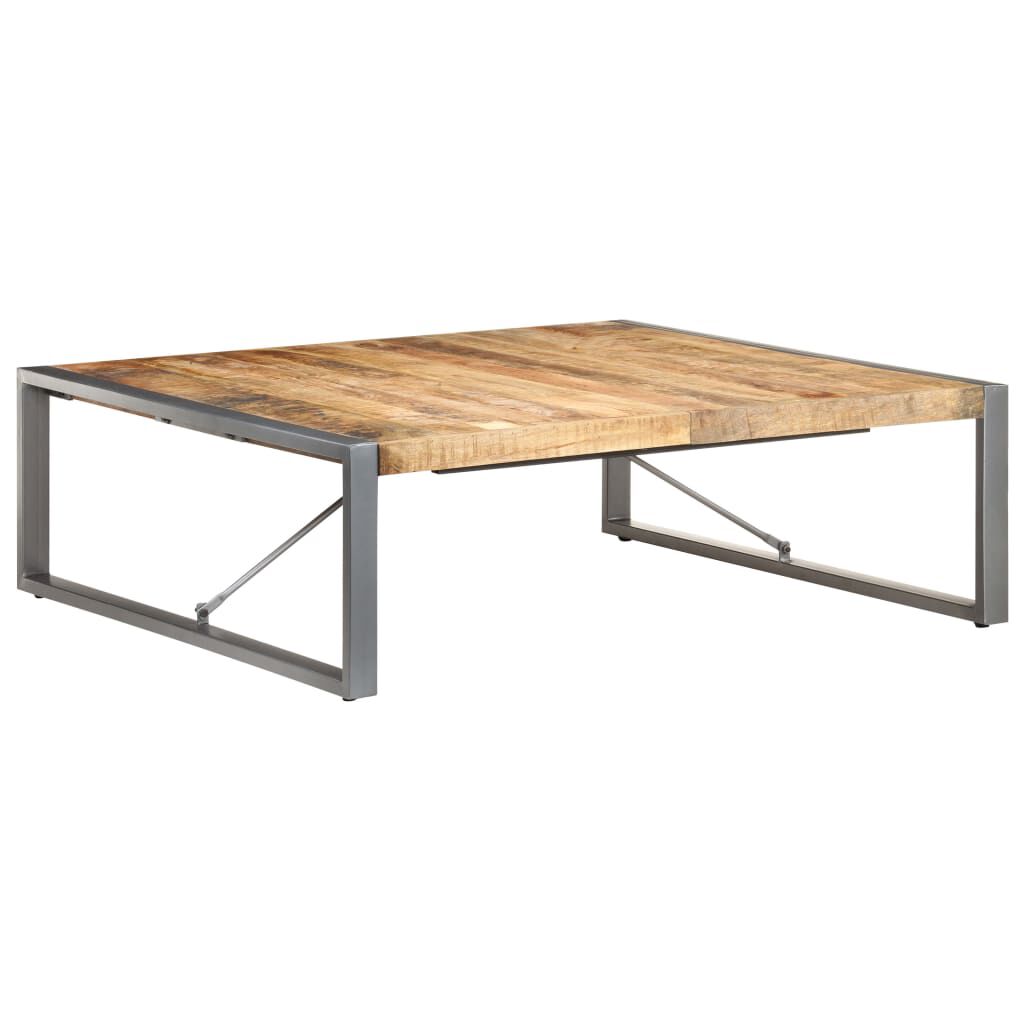 vidaXL Coffee Table 120x120x40 cm Rough Mango Wood