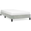 vidaXL Bed Frame without Mattress Light Grey 100x190 cm Twin Velvet