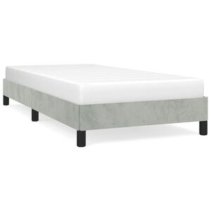 vidaXL Bed Frame without Mattress Light Grey 100x190 cm Twin Velvet