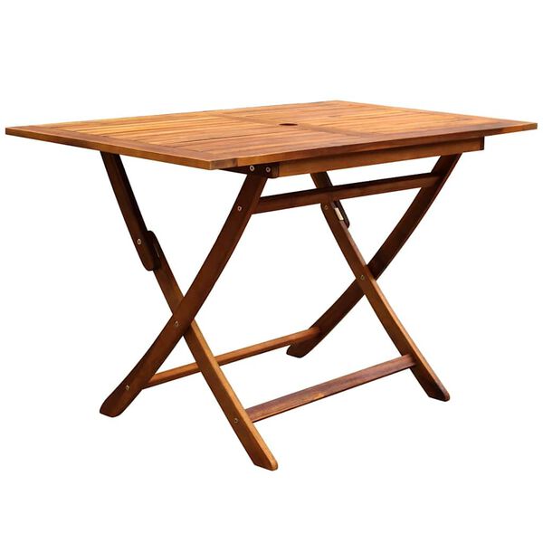 vidaXL Outdoor Dining Set Folding 5 pcs Brown Solid eucalyptus wood