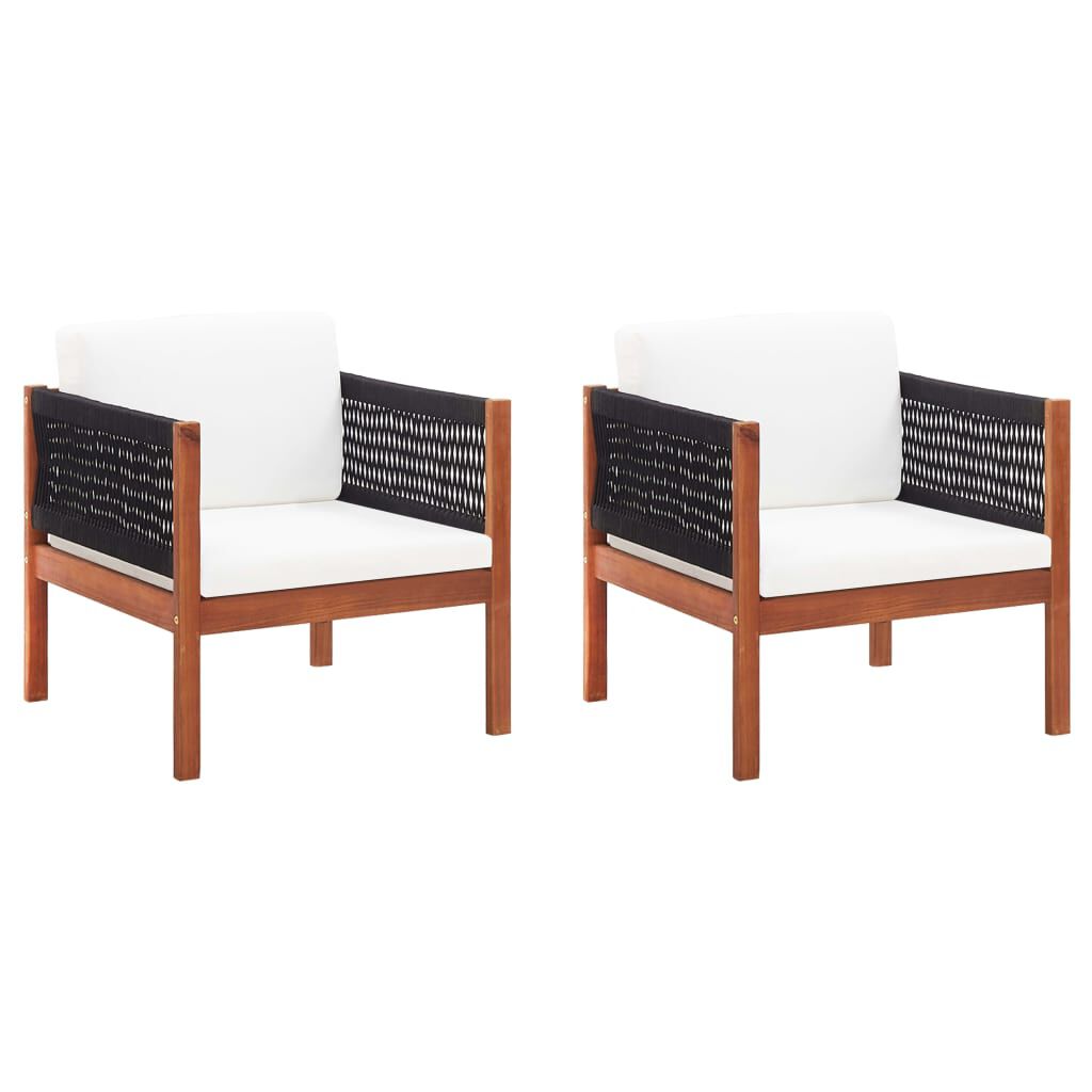 vidaXL Garden Chairs 2 pcs Solid Acacia Wood