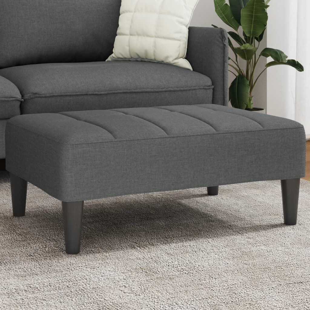 vidaXL Footstool Dark Grey 77x55x31 cm Fabric