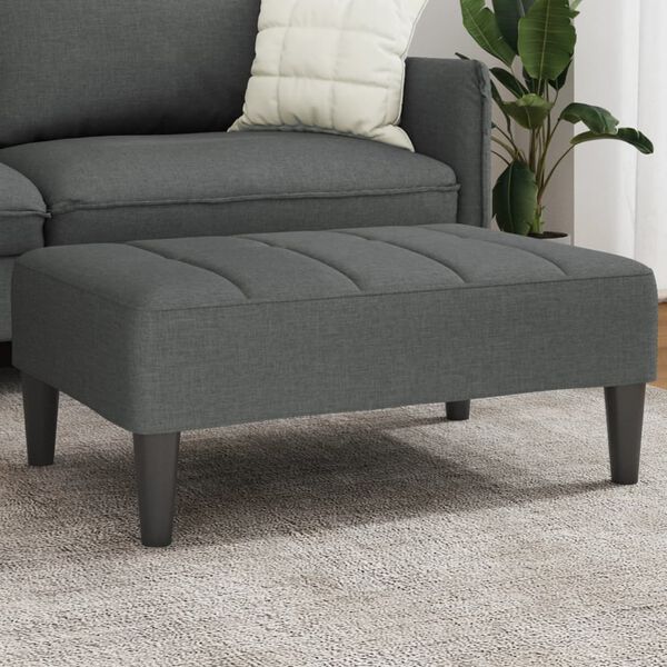 vidaXL Footstool Dark Grey 77x55x31 cm Fabric