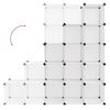 vidaXL Storage Cube Organiser with 15 Cubes Transparent PP