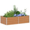vidaXL Garden Raised Bed 160x80x45 cm Galvanized Steel Silver