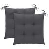 vidaXL Folding Garden Chairs 2 pcs with Cushions Bamboo