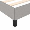 vidaXL Bed Frame without Mattress Light Grey 100x190 cm Twin Fabric