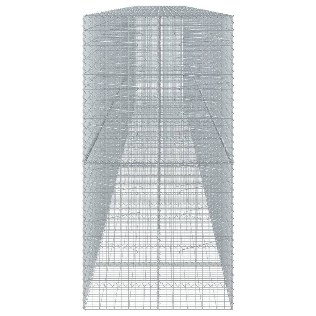 vidaXL Gabion Basket with Cover 1200x100x200 cm Galvanised Iron