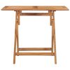 vidaXL Folding Garden Dining Table 90x60x75 cm Solid Teak Wood