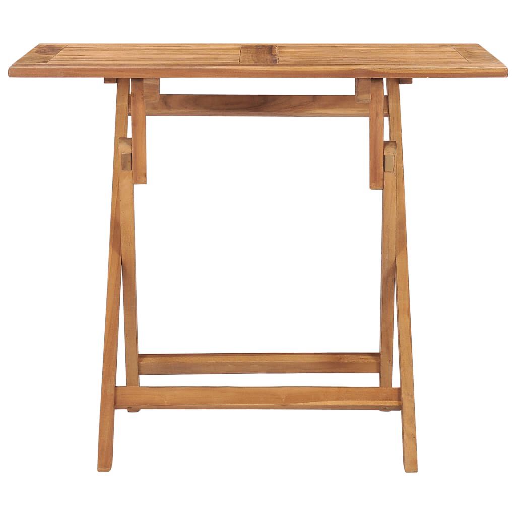 vidaXL Folding Garden Dining Table 90x60x75 cm Solid Teak Wood