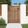 vidaXL Garden Gate 105x130 cm Corten Steel Bamboo Design
