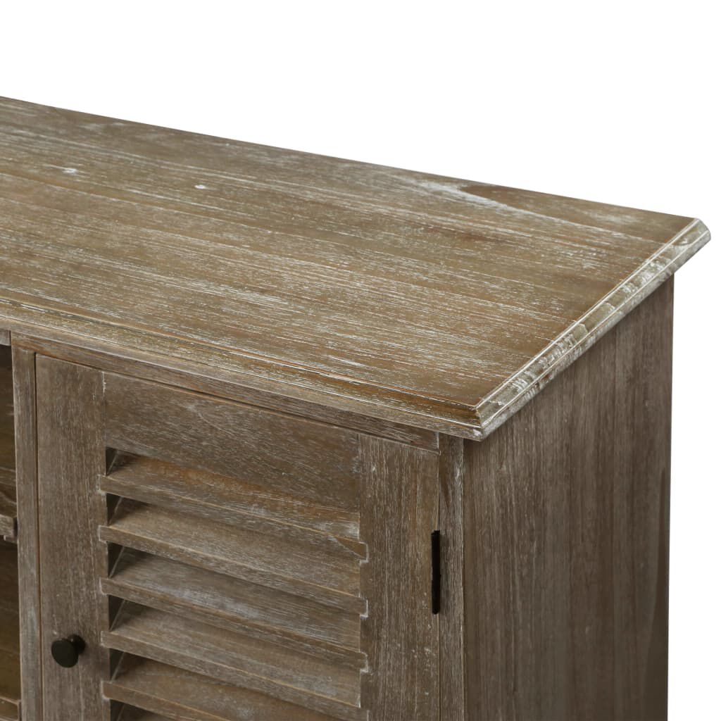 vidaXL TV Cabinet Solid Mindi Wood 145x35x60 cm