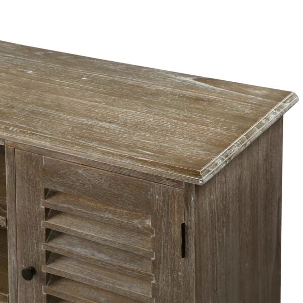 vidaXL TV Cabinet Solid Mindi Wood 145x35x60 cm