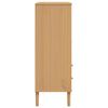 vidaXL Highboard SENJA Rattan Look Brown 90x40x112 cm Solid Wood Pine