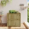 vidaXL Garden Planter 70x70x70 cm Impregnated Wood Pine