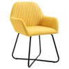 vidaXL Dining Chairs 4 pcs Yellow Fabric