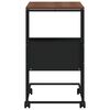 vidaXL Side Table with Wheels Black 55x36x63.5 cm Engineered Wood