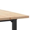 vidaXL Dining Table O-Frame 90x90x75.5 cm Solid Wood Pine and Steel