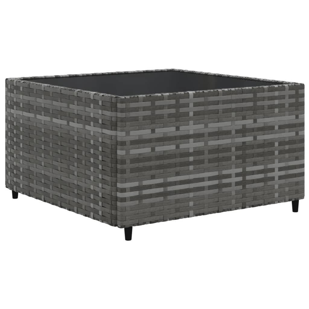 vidaXL 11 Piece Garden Sofa Set with Cushions Grey Poly Rattan