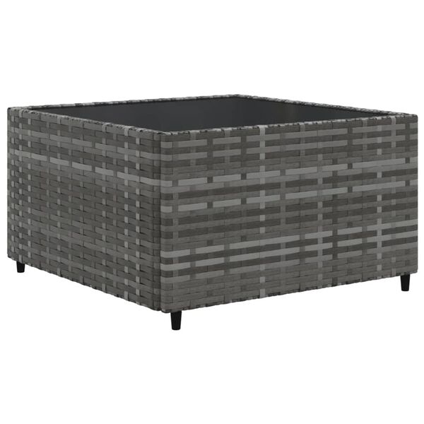 vidaXL 11 Piece Garden Sofa Set with Cushions Grey Poly Rattan