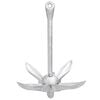 vidaXL Folding Anchor Silver 4 kg Hot Dip Galvanized Cast Iron