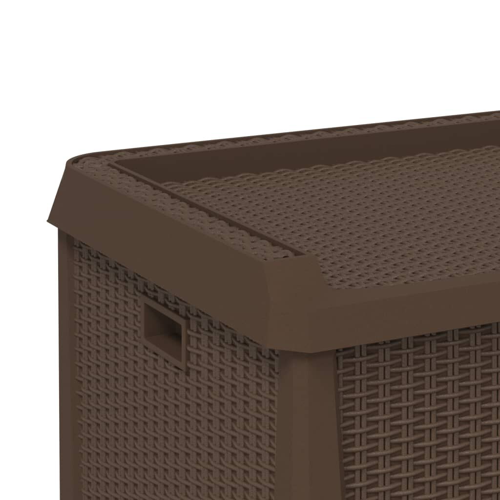 vidaXL Garden Storage Box Brown 125 L PP