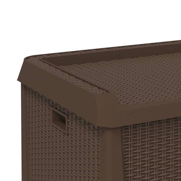 vidaXL Garden Storage Box Brown 125 L PP