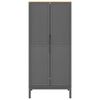 vidaXL Wardrobe FLORO Grey 77x53x171 cm Solid Wood Pine