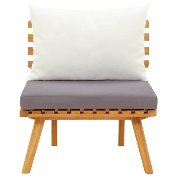 vidaXL Garden Chair with Cushions Solid Acacia Wood