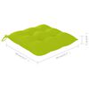 vidaXL Dining Chairs 8 pcs with Bright Green Cushions Solid Teak Wood