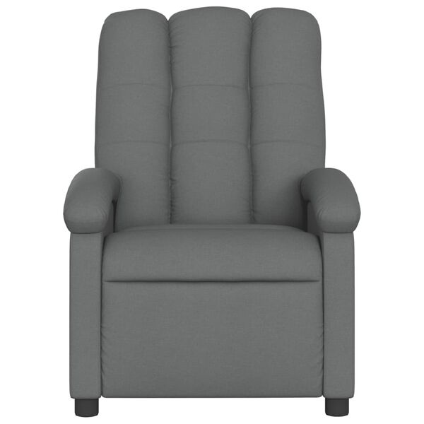 vidaXL Recliner Chair Dark Grey Fabric
