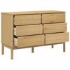 vidaXL Chest of Drawers FLORO Wax Brown Solid Wood Pine