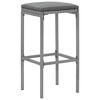 vidaXL 5 Piece Garden Bar Set with Cushions Grey Poly Rattan