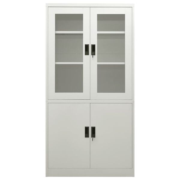 vidaXL Office Cabinet Light Grey 90x40x180 cm Steel