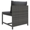 vidaXL 5 Piece Garden Sofa Set with Cushions Grey Poly Rattan