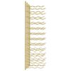 vidaXL Wall Mounted Wine Rack for 36 Bottles 2 pcs Gold Iron