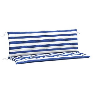 vidaXL Garden Bench Cushions 2 pcs Blue&White Stripe 150x50x7 cm Fabric