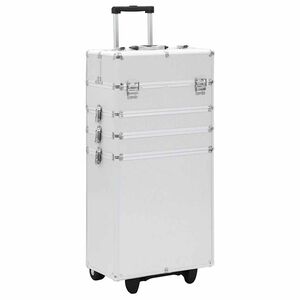 vidaXL Make-up Trolley Aluminium Silver