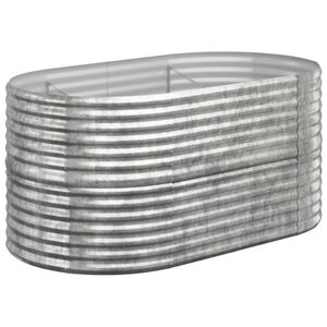 vidaXL Garden Raised Bed Galvanised Steel 152x80x68 cm Silver