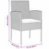 vidaXL Garden Dining Set with Cushion 5 pcs Grey Poly Rattan