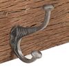 vidaXL Hall Hanger with 5 Hooks 100x2.5x15 cm Solid Reclaimed Wood