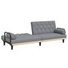 vidaXL Sofa Bed with Armrests Light Grey Fabric
